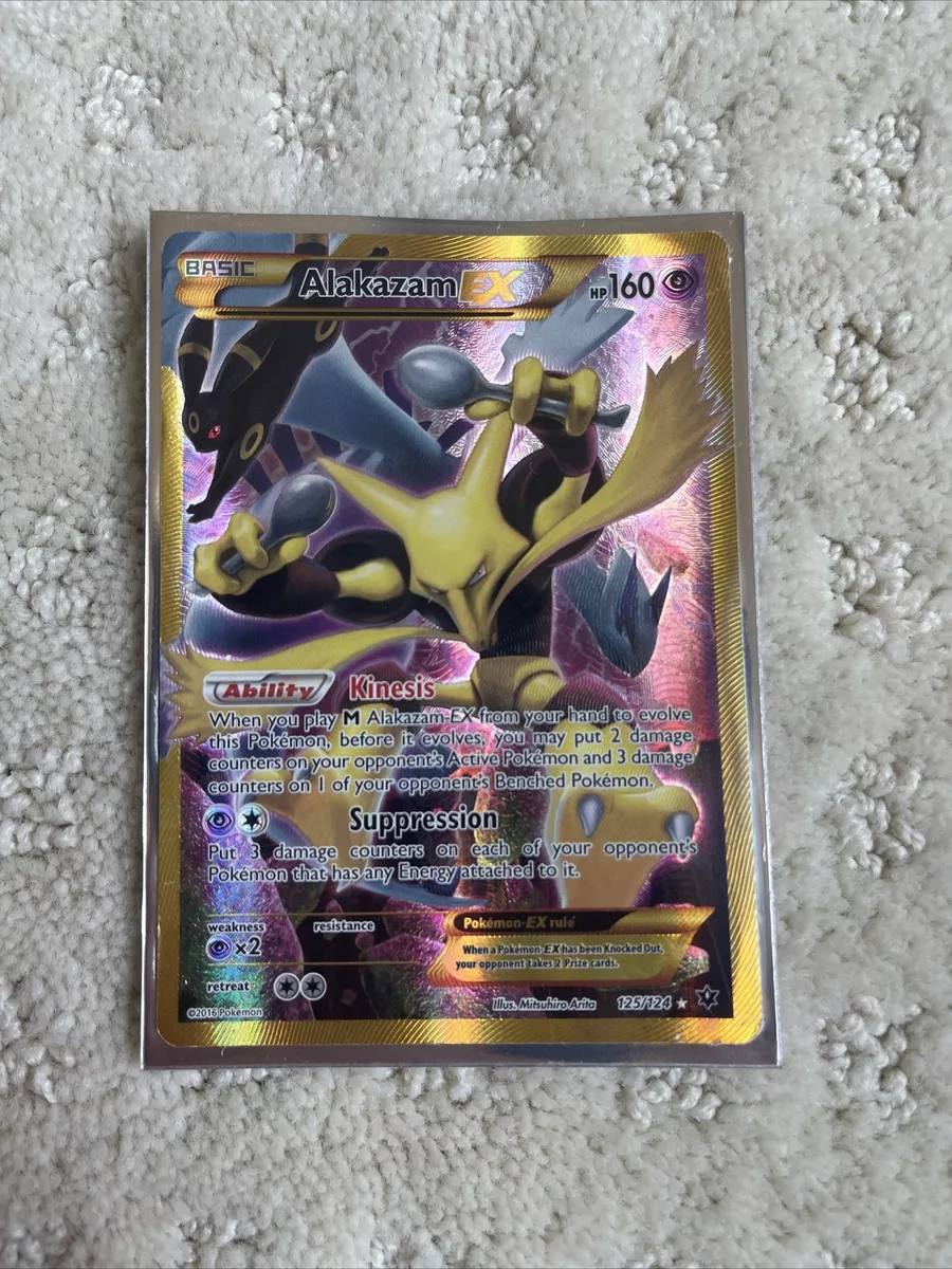 Alakazam EX 125/124 Secret Rare Fates Collide Pokemon Card Near Mint