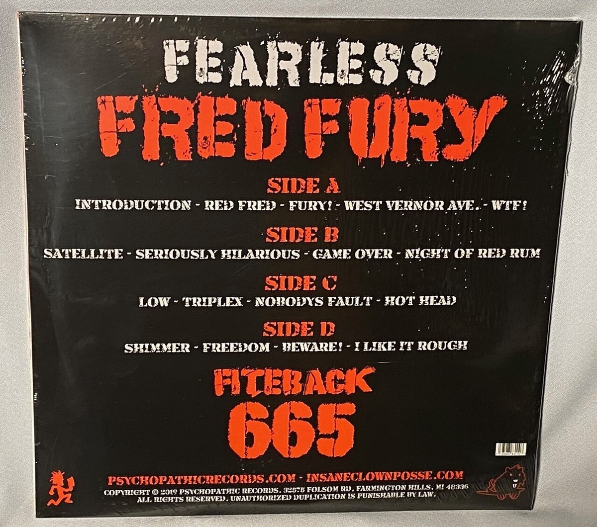 LP INSANE CLOWN POSSE Fearless Fred Fury (2LP RED/BLACK Vinyl