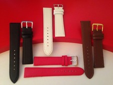 Lederband Uhrenband Uhrarmband Armband Schwarz Braun Rot 10-24mm Uhr Gold Schlie