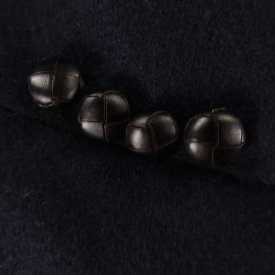 Chaqueta de tweed de colección L LT azul 100 % lana franela blazer abrigo deportivo 44L Foto 4 de 4