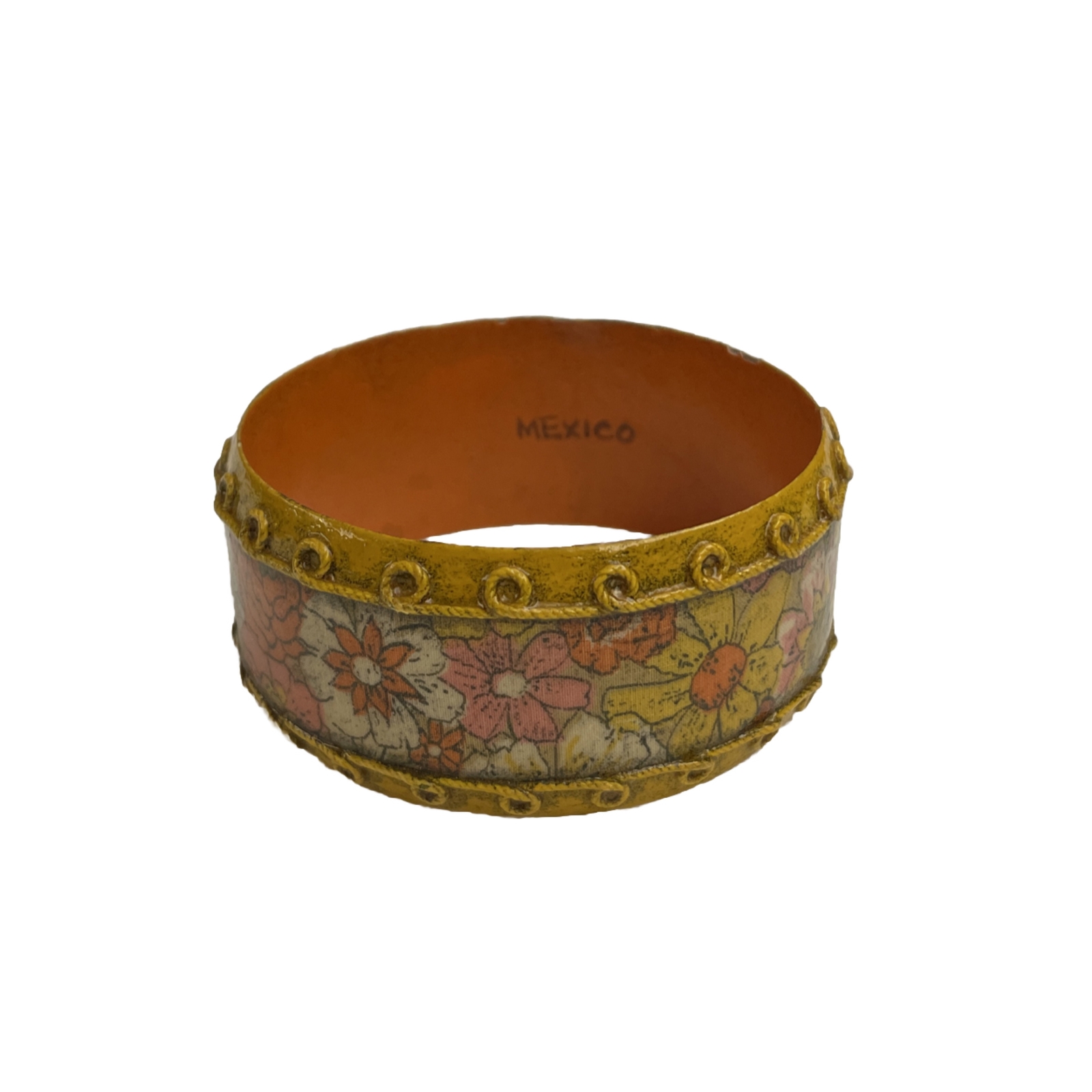 Vintage Original Handcrafted Paper Mache Bracelet Mad… Gem