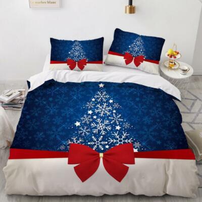 3D Rote Schneeflocke NAM9198 Bett Kissenbezüge Decke Bettdecke Abdeckung Set Fay