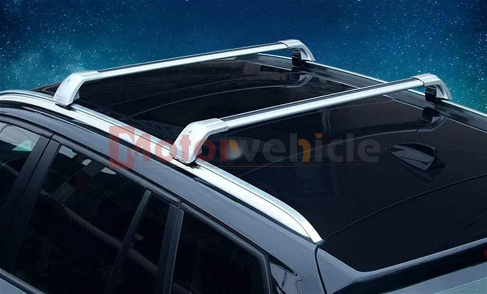 US Stock For 2013-2018 Audi Q3 Silver Cross Bars Lockable Roof Rack Rails Foto 4 de 4