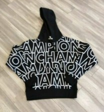 Champion Life Mens Reverse Weave Pullover Hoodie SZ M Black and White