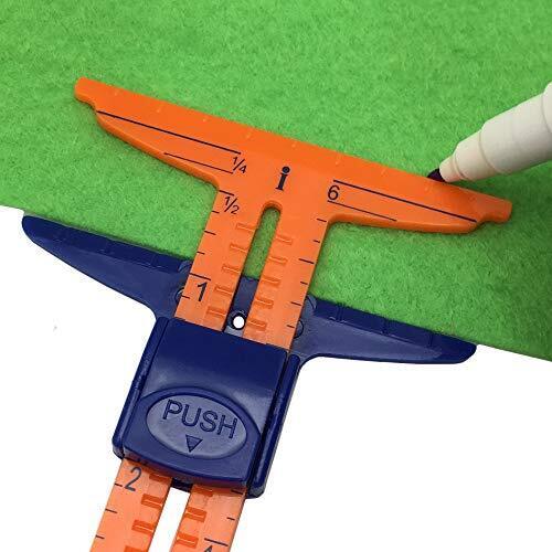 5 In 1 Sliding Gauge Measuring Sewing Ruler Tool for Sewing Crafting Hem Gauge - Picture 1 of 5