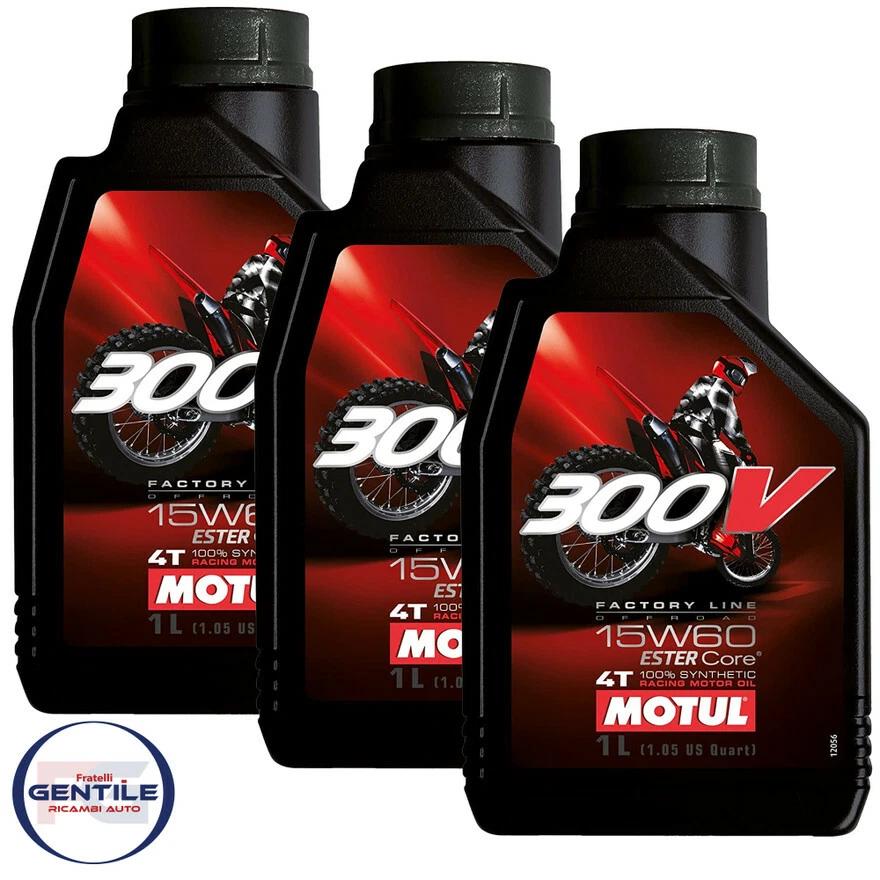 MOTUL 300V FACTORY LINE OFF ROAD 15W60 100% SYNTHÉTIQUE 3 LT HUILE MOTEUR 104137 - Photo 1/1