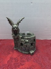 Vintage 1995 VANDOR  Flying Gargoyle Votive Candle Holder Original Glass Insert