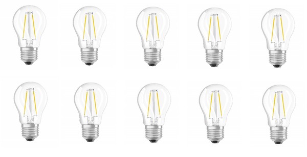 10X Neolux Led Filament GlüHlampe E27 Warmweiß 4W=40W Eek: F (Spektrum A Bis G)-image