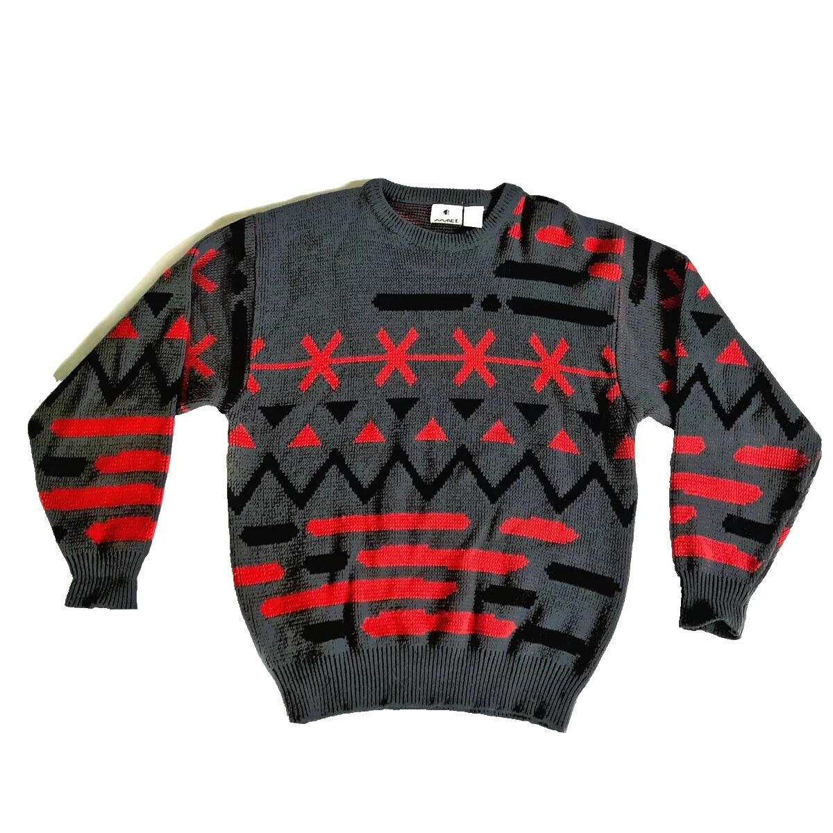 Wool Blend Geometric Original Vintage Sweaters for Men