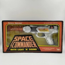 Vintage Space Commander w/ Lights  Sounds Made in Hong Kong No 1147 Toy Gun NEW