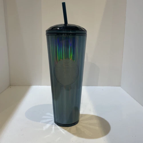 STARBUCKS NEW 2022 OCEAN KALEIDOSCOPE DOME 24 OZ VENTI TUMBLER WITH STRAW BLUE