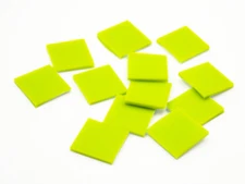 Lemongrass Opal Squares | Hand Cut Mosaic Glass Tile Shapes | 96 coe Fusible