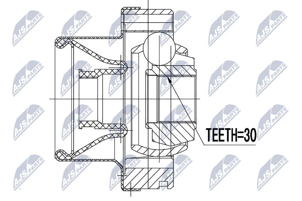 NTY NPW-BM-072 Joint, propshaft for BMW