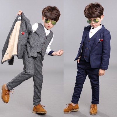Blue Kid/'s Wedding Groom Tuxedos Flower Boys Children Graduation Party New Suits
