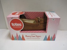 Totes Toasties Women's Memory Foam Slippers LG  8-9  COGNAC Brown NEW
