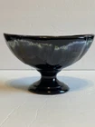 MCM Royal Haeger  Blue/Gray Drip Glaze Pedestal Candy Dish
