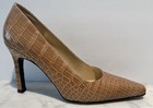 CHARLES JOURDAN Beige Alligator Crocodile Leather Pump Shoes Manolo Blahnik Bag — photo 5