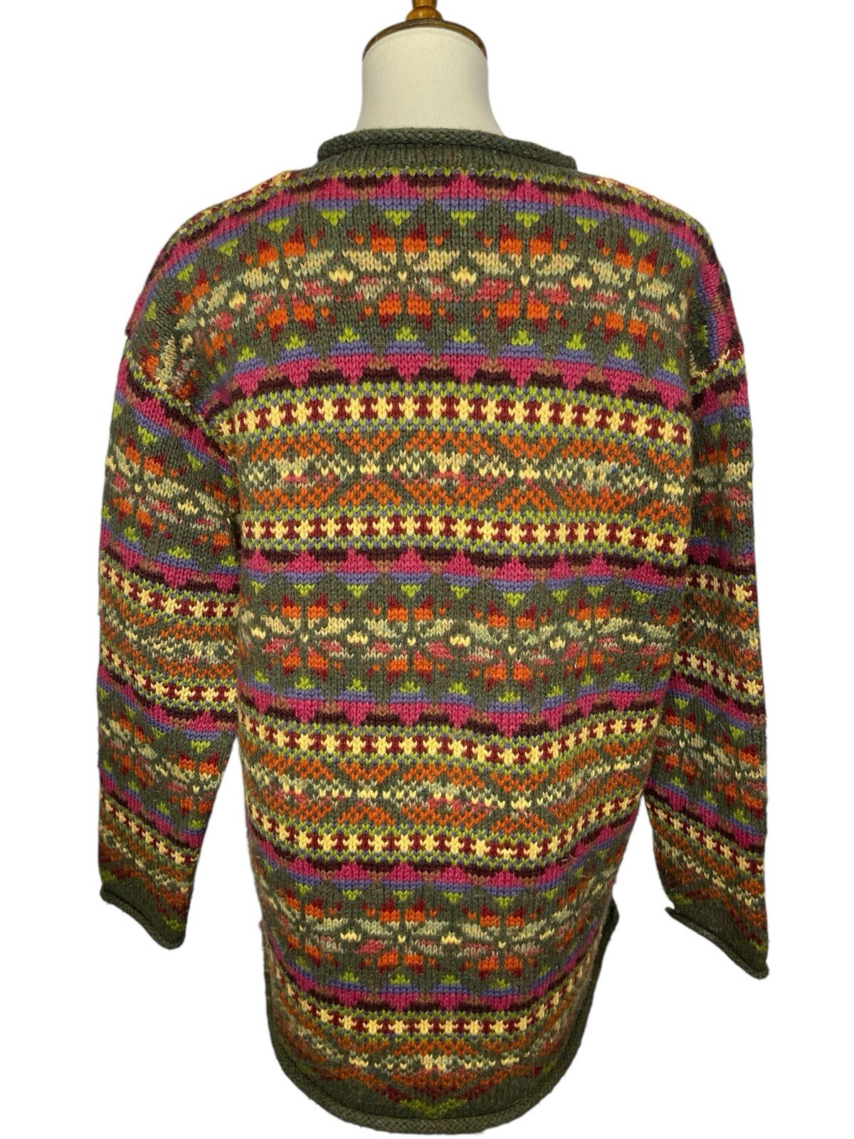 Vintage MODA INT'L Wool Blend Sweater Oversized 80s Slouchy Womens L RARE image 6