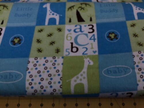 Little Buddy Blue Flannel fabric sold by the yard #999 - Picture 1 of 1