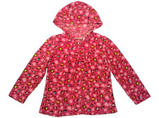 Jumping Beans Girls 6 Pink Multicolor Hooded Leopard Print Fleece Sweatshirt...