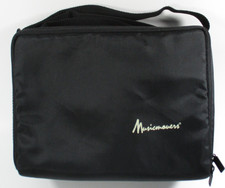 Vintage 90s Musicmovers 30 CD Storage Soft Carrying Case Black Nylon Hard Tray