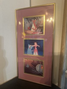 Disney Cinderella Framed Animation Art Display 3-Image Scene Set