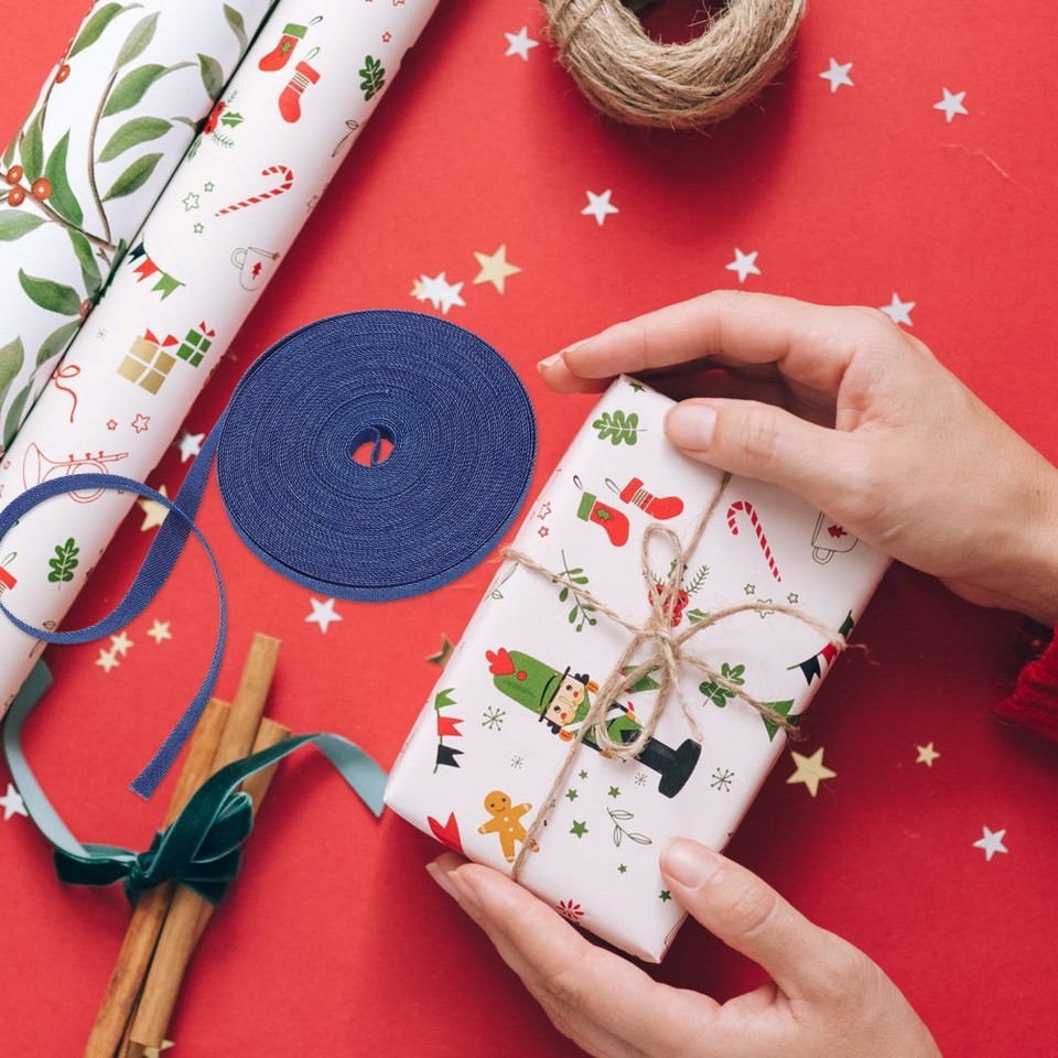 Retro Style Dark Blue Denim Fabric Ribbon for Gift Wrapping and Crafts ...