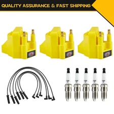 3x DR39 Coils + 6x Iridium Plugs + Wires For Buick LaCrosse Chevy 3.8L