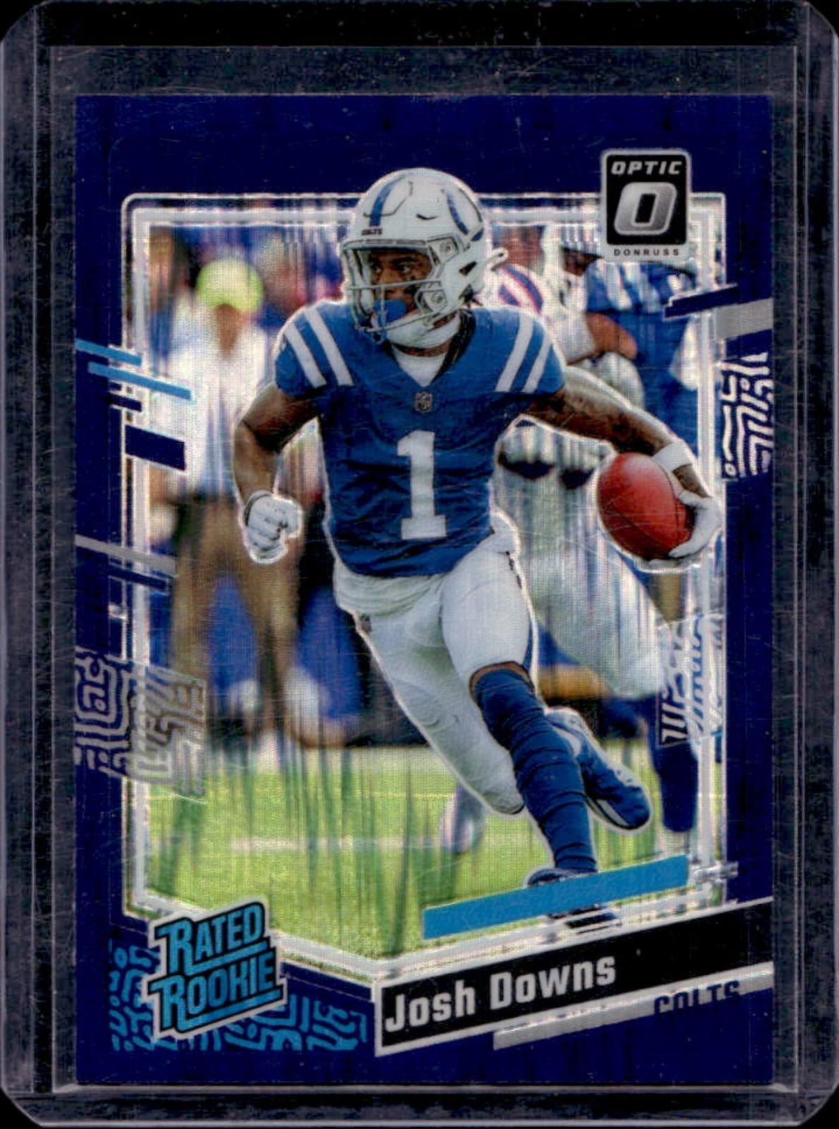 2023 Donruss Optic Josh Downs Purple Shock Prizm Rated Rookie #248 Colts