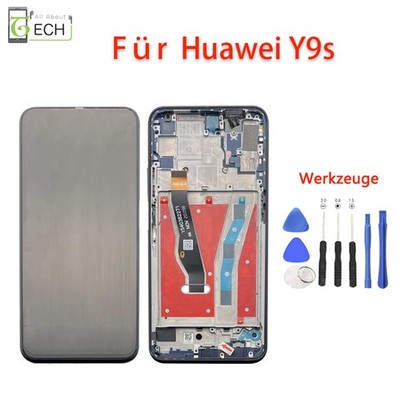 Für Huawei Y9s STK-L21 LCD Display mit Rahmen Touchscreen Bildschirm Schwarz