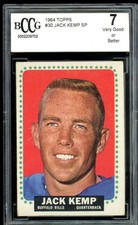 1964 Topps #30 Jack Kemp Card BGS BCCG 7 Very Good+