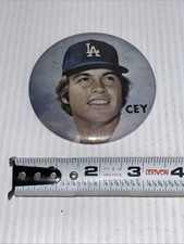 Ron Cey LA Dodgers  (1980s) Vintage MLB Baseball 4 Inch Pin-Back Button