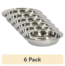 6 pack Cat Water Bowl, Stainless Steel