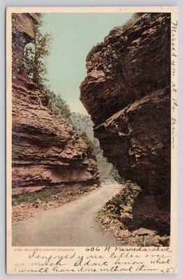 William's Canyon Road CO Colorado 1900s Postcard