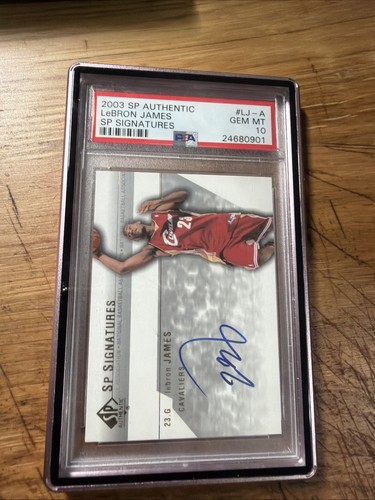 2003 Sp Authentic LeBron James Rookie On Card Auto Psa 10 Super Low Pop Invest