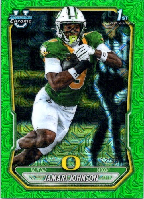 2026 Bowman Football Mega Box Mojo Green /99- Jamari Johnson #BCP-127 1st Oregon