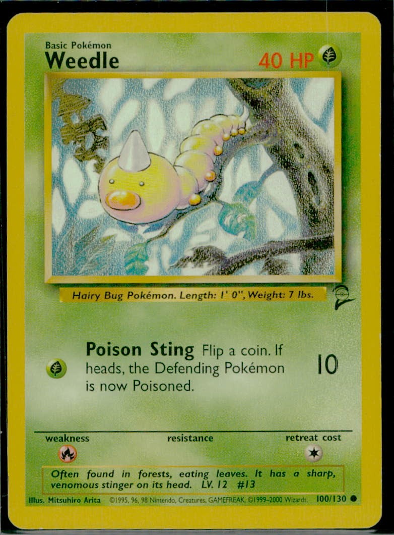 Weedle Base Set 2 LP Pokemon TCG