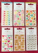 YOU CHOOSE - NEW SPRINKLE SHAPES DOODLEBUG 3D PUFFY STICKERS - FREE SHIPPING