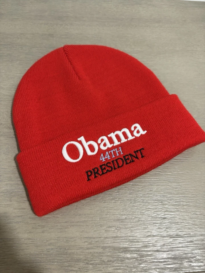 Chapéu de inverno Supreme Obama gorro vermelho tamanho único FW18 autêntico - Imagem 2 de 4