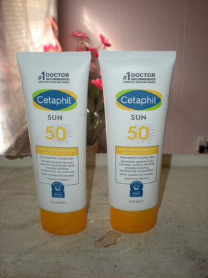 2-Cetaphil Sheer Mineral Sunscreen Lotion - SPF 50 - 3oz  2 PACK 10/26