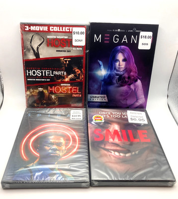 4 Horror DVD: Megan 2.0 + Hostel 1-3 + Spiral + Smile Brand New Sealed