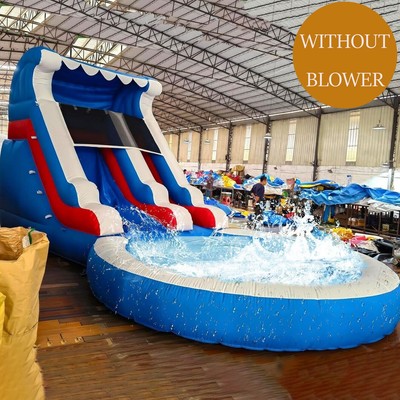 24x13FT Commercial PVC Inflatable Water Slide Bounce House Kids Pool NO BLOWER