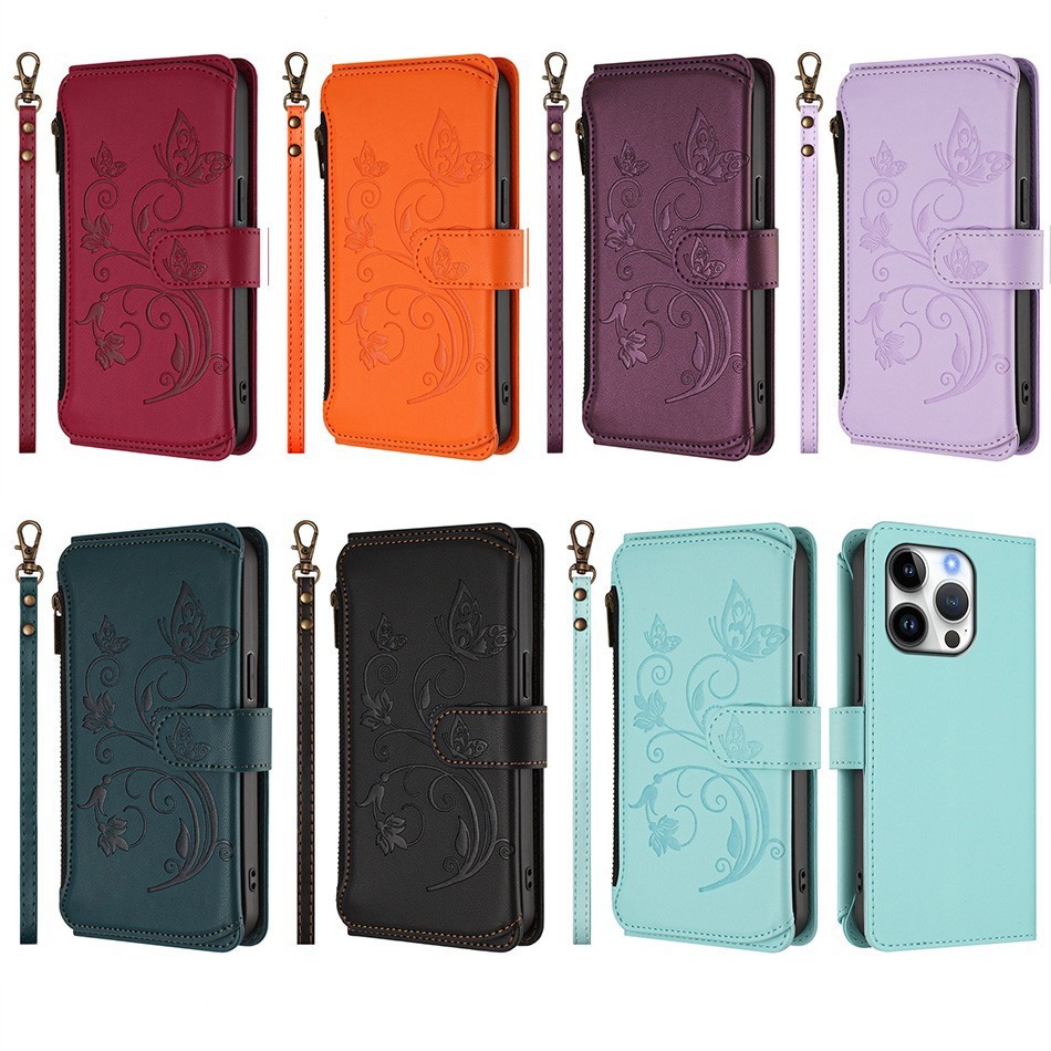 Zip Flower Leather Wallet Phone Case For Honor 600 400 200 X7D