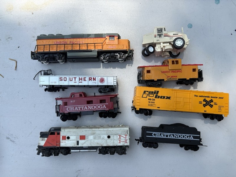1990 HO Scale Train Lot Union Pacific NH Chattanooga Railbox Southern Elgin 8Pc