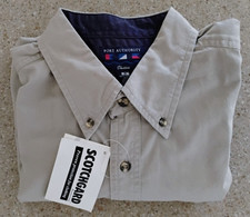 Port Authority Men's Cotton Khaki/Beige/ Tan Short Sleeve Button Down Shirt NEW