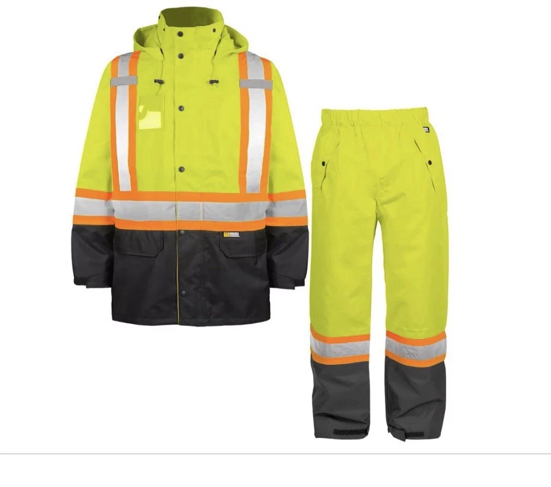 Holmes Workwear Men’s XL Rain Jacket and Pants- High Visibility - product detail image 1
