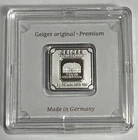 Geiger Edelmetalle 5 Gram Silver Square Bar Sealed Premium Assay Serialized