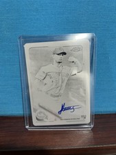 Andres Gimenez 2021 Topps Chrome Rookie 1/1 Black Printing Plate Auto