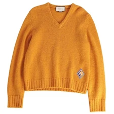 Gucci Knit Sweater Long Sleeve Wool Top Men S Yellow Used MOLO-0