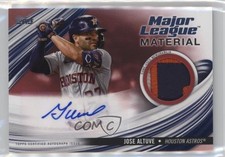 2023 Topps Series 1 Major League Material Red 22/25 Jose Altuve Auto v9t
